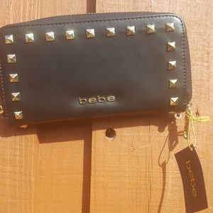 Black Gold Embellishments Bebe Wallet